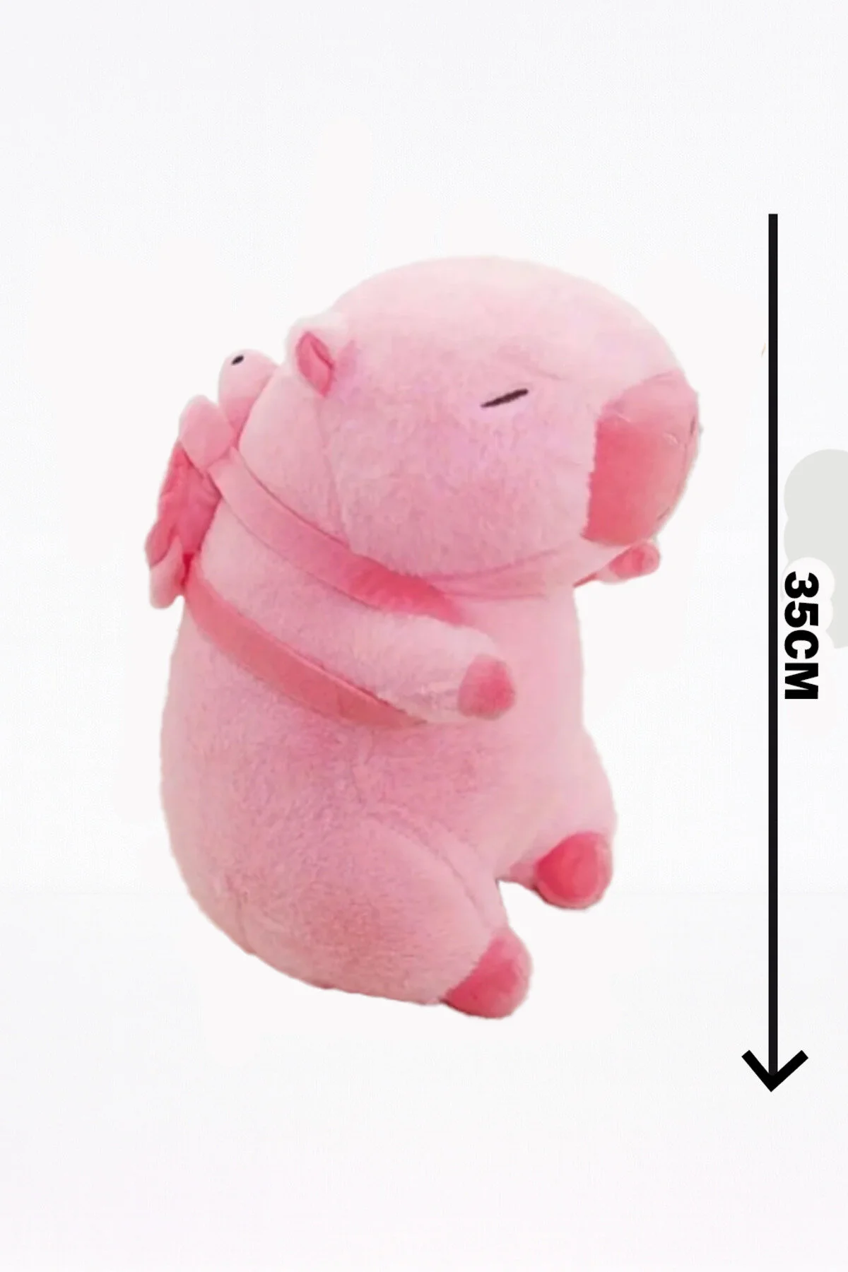 Capybara 35 Cm Yumuşak & Sevimli Peluş Oyuncak Açık Pembe