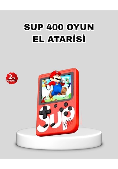 Sup Retro El Konsolu - 500 Oyun, 2 Lu, 3 İnç Ekran, Taşınabilir Şarjlı i