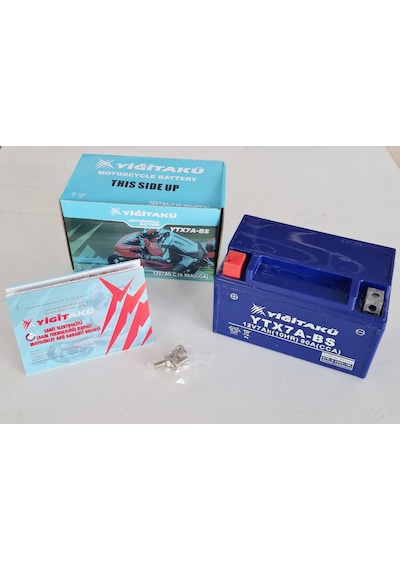 12V 7AH Scooter Motosiklet Akü YTX7A-BS - 2024 Yiğit Akü