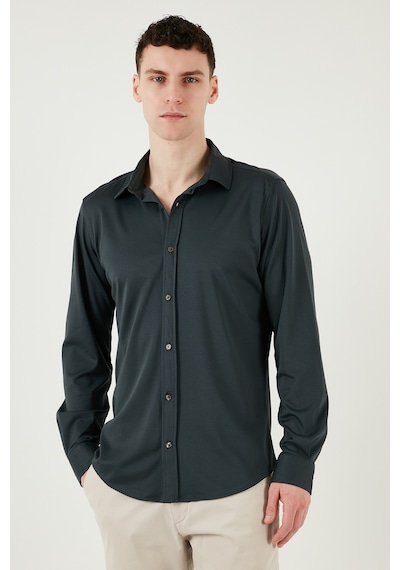 Buratti Pamuklu Regular Fit Düz Yaka Erkek Gömlek Cf25S119628 Antrasit Buratti Pamuklu Regular Fit Düz Yaka Erkek Gömlek Cf25S119628 Antrasit