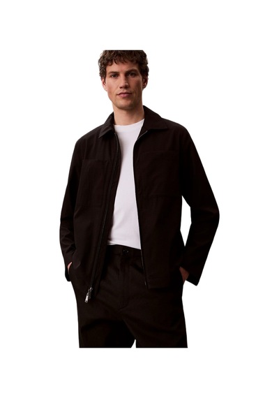 Calvin Klein Lv04lf424g Ls Seersucker Blouson Erkek Ceket Siyah