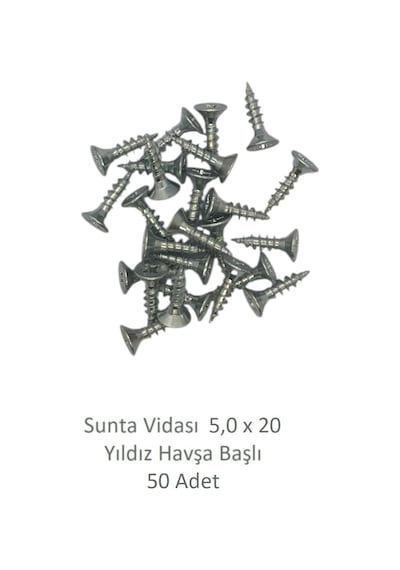 Sunta Vidası 5,0x20, 50 Adet Tam Diş Snt Yhb Vida