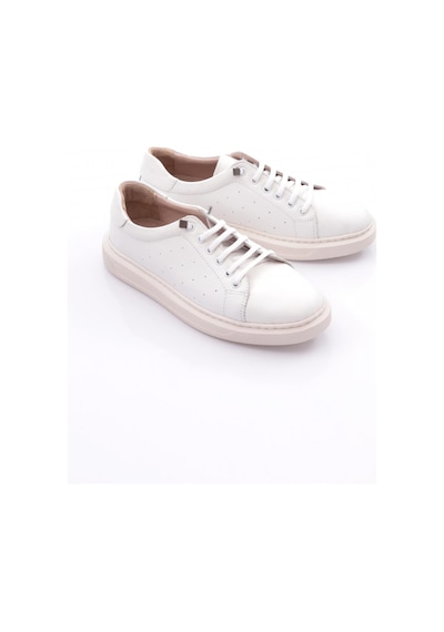 Dgn P64 Kadin Bağcikli Düz Taban Sneaker Ayakkabi P64-1512-R0198 Beyaz