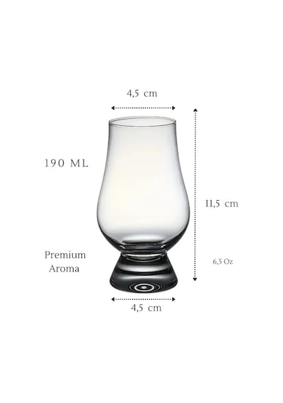 Viski Tadım Bardağı Kadehi 190 Ml 6,5 Oz Premium Aroma 1 Adet