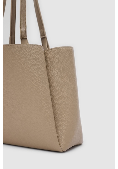 Shule Bags Maksi Tote Çanta Bej