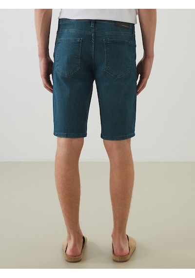 Lcw Jeans Yeşil Slim Fit Erkek Jean Şort
