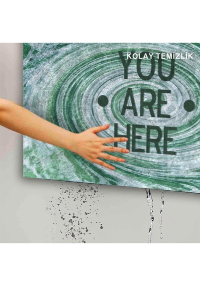Dekoratif Kapı Önü Paspası - Kaymaz Taban 180 Çok Renkli