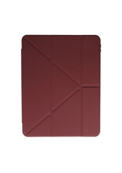 Apple iPad Uyumlu  10.2 8.nesil Kılıf Kalemlikli Mars Tablet Kılıfı - Mürdüm