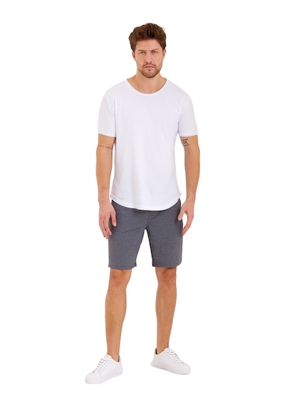Adams Erkek Reflektör Logo Regular Fit Cepli Spor Şort Gri