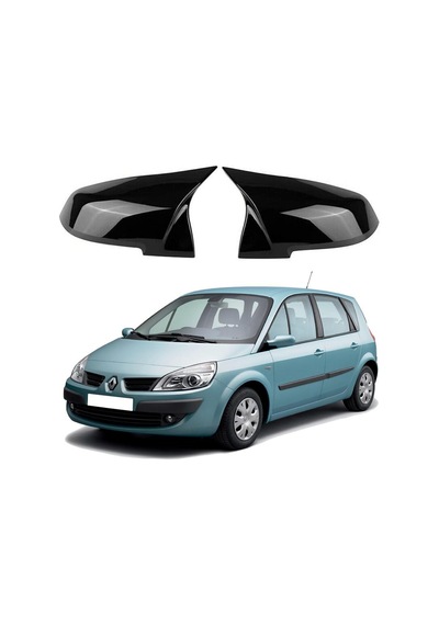 Renault Scenic 2 05-09 Araca Özel Batman Yarasa Ayna Kapağı Piano