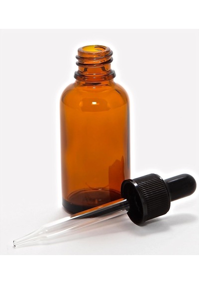 1 Oz Amber Cam Şişeler, Cam Damlalıklı - 12 Pk