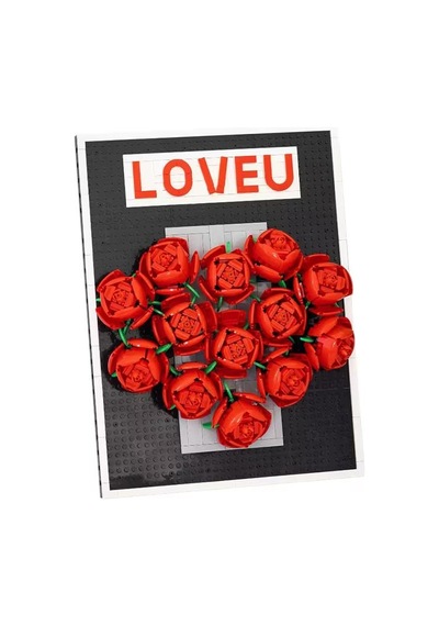 Toysan Flowers Loveu Gül Çiçekli Çerçeve Yapı Blok Seti 848 Parça 1051