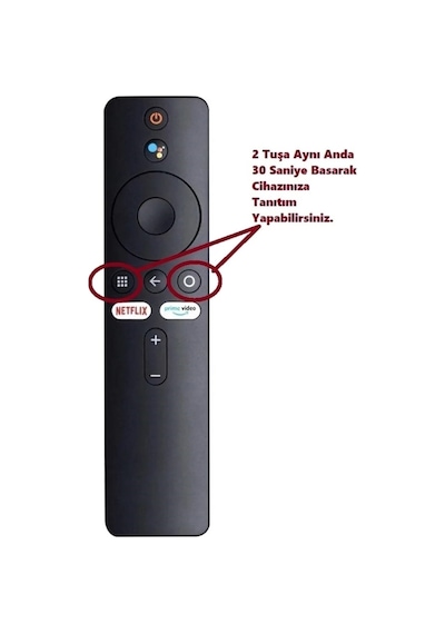 Xiaomi Mi Box S 4k Tv Stick Uyumlu Netflix Prime Video Tuşlu Kumanda Sadece Kumanda