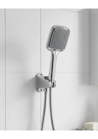 Hubrendy Tekno Siyah Duş Seti El Duşu Başlığı Spiral Hortum Ve Duvar Askısı Banyo Duş Seti Diğer