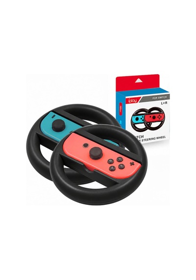 Switch Joycon Direksiyon Seti Mario Kart Yarış Aksesuarı Ns Joy-con Grip Siyah 2 Adet