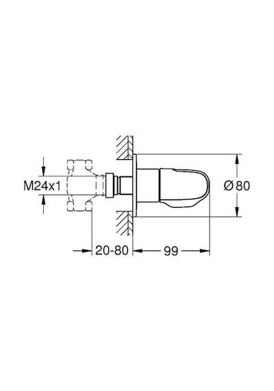 Grohe Grohtherm 1000 New Ankastre Stop Valf - 19981000 Krom