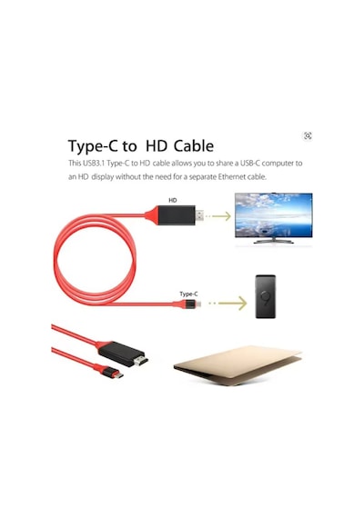 4330 Usb Type C 3.1 To Hdmi Çevirici Dönüştürücü Tv Bağlama Kablosu 4k