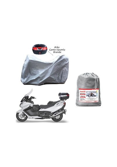 Autoen Arka Çanta Uyumlu Su Geçirmez Motosiklet Brandası Miflon
