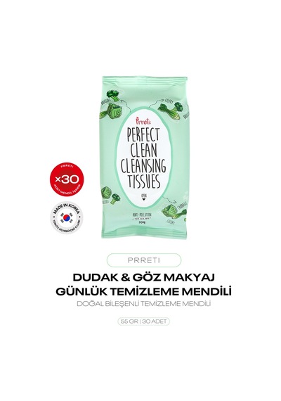 Makyaj Temizleme Mendili Perfect Clean Daily Cleansing Tissues 30'lu