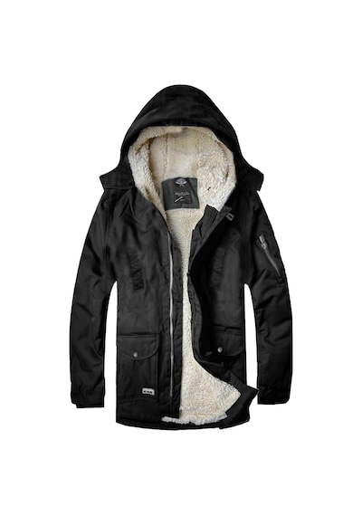 Alaska The Last Frontier Alaska Slim Fit Soğuğa Ve Suya Dayanıklı Oxford Kumaş Kapüşonlu Kısa Parka Kaban --siyah-- Siyah