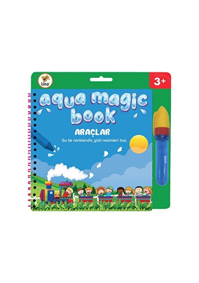 3 Adet Lino Aqua Magic Book Araçlar Sihirli Boyama Kitabı