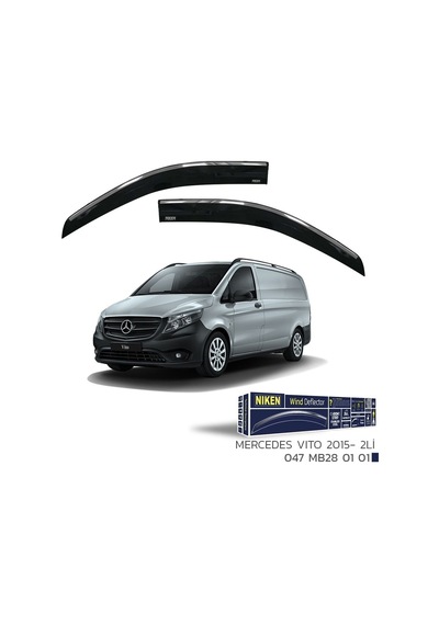 Niken Mercedes Vito 2015 Kromlu Cam Rüzgarlığı 2'li - Ekolmaks