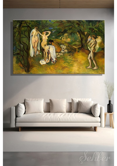 Suzanne Valadon'un "yaşam Sevinci" Joie De Vivre / Joy Of Life Adlı Eseri Yatay Kanvas Tablo 4235 Çok Renkli