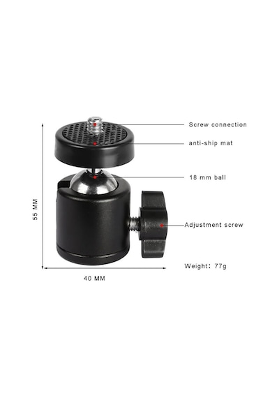 Tripod Slr Projeksiyon Kamera Ve Ring Light Için 360 Derece Döneb