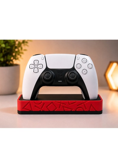 Veriqo 3d Ps5 Dualsense Uyumlu Oyun Kolu Standı Gamepad Tutucu Controller Standı Kırmızı