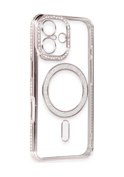 Apple iPhone Uyumlu 16 Kılıf Joke Simli Magneticsafe Kılıf - Pembe Bzsxx00 1