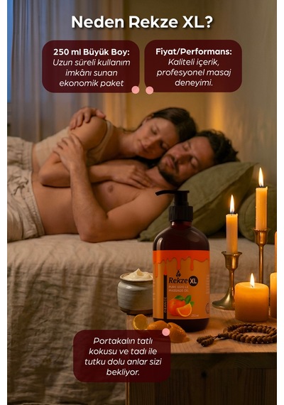 Rekze Xl Portakal Aromalı Masaj Yağı 250 Ml Doğal & Yenilebilir - 730050083