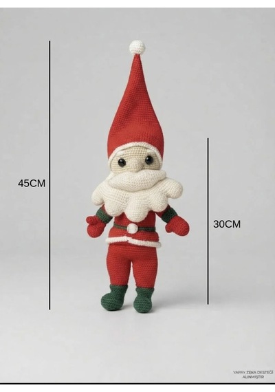 Amigurumi Örgü Noel Baba 30cm