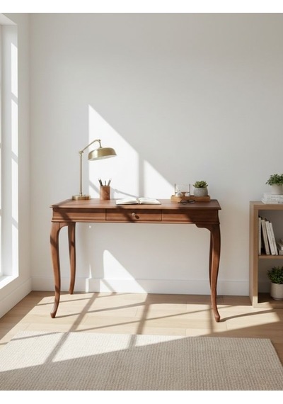 Regnum Fransız Still Ahşap Çalışma Masası 80x125 Açık Ceviz