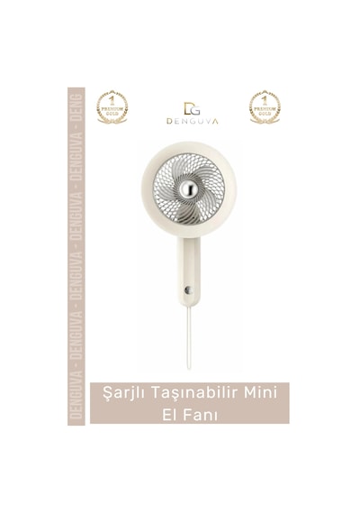 Elfanı Şarjlı Usb Girişli 3 Kademeli Hız Ayarlı Güçlü Motorlu Sessiz Taşınabilir Mini El Fanı