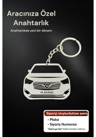 Kişiye Özel Opel Combo Paslanmaz Çelik Anahtarlık