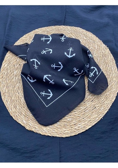 Herşey Nota Çapa Denizci Fular Bandana