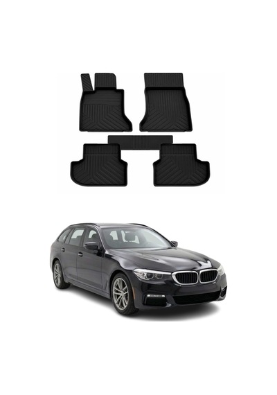 Bmw 5 Series G30 Sw 2014-2023 Uyumlu 4d Havuzlu Paspas Kauçuk Siyah 5 Parça