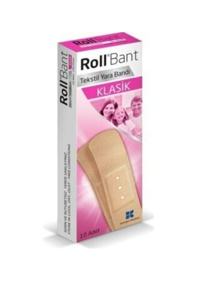 Roll Bant Klasik Tekstil Yara Bandı 10 Adet