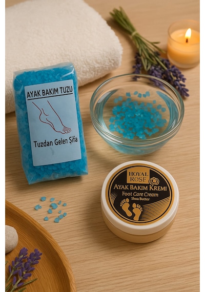 Ayak Bakım Tuzu Lavanta 750 G + Ayak Bakım Kremi 125 Ml 2 Li Spa Bakım Seti