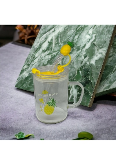 Ananas Tasarımlı Kupa Bardak Renkli