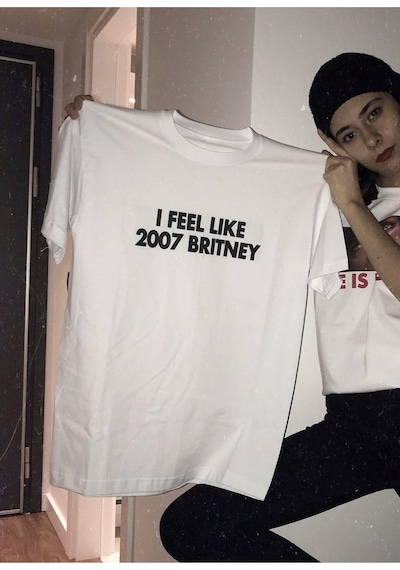 Kalic Studio I Feel Like 2007 Britney - T-shirt Beyaz