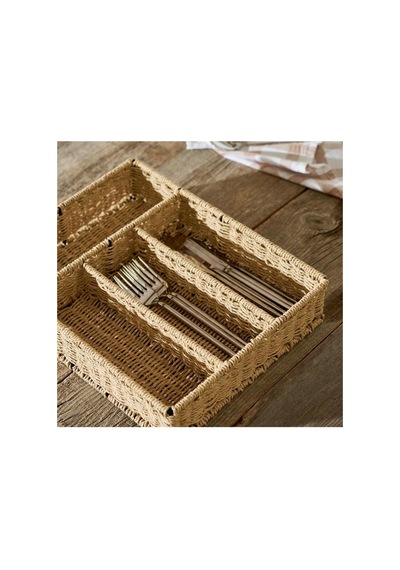 Bella Maison Naturella Çatal Kaşık Tepsisi Naturel 28x34x7 Cm Naturel