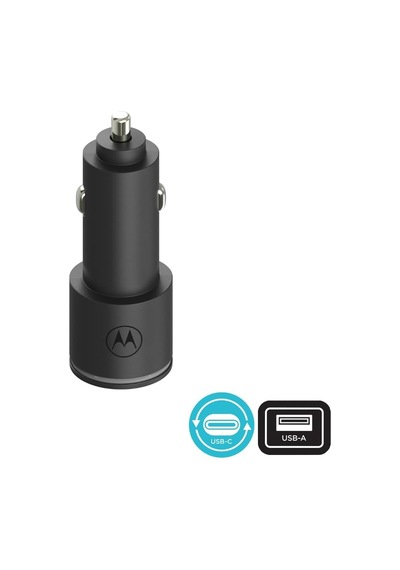 Tr Turbopower Share Araç Şarj Cihazı Solo- 45w Çift Bağlantı Noktalı Usb-a, Moto G Power İçin Usb-c Çıkışı,