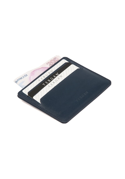 Tergan Lacivert Deri Unisex Kredi Kartlık 1050H86