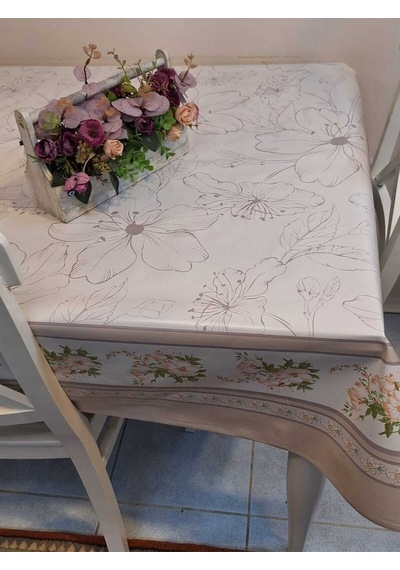 Elyaflı Pvc Masa Örtüsü Modern, Dayanıklı, Silinebilir Ve Şık Görünüm Mrl118a Bej