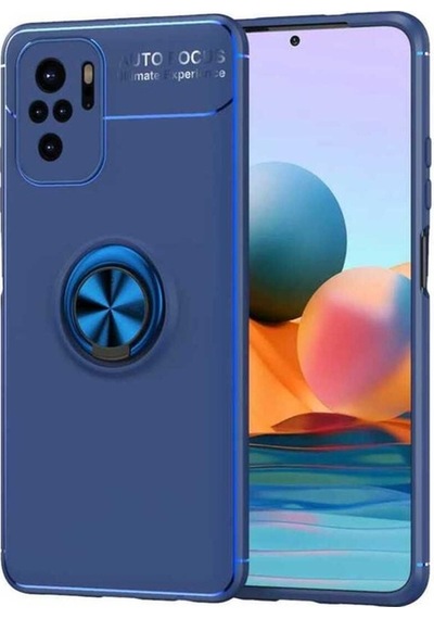 Xiaomi Poco M5s Kılıf Zore Ravel Silikon Kapak Mavi