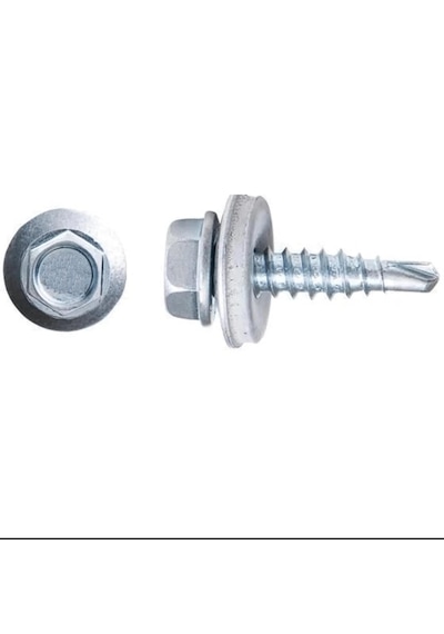 Trapez Vida 4.8x19 Pullu Çatı Vidası 500 Adet Matkap Uçlu Dın7504k 4,8 x 19 MM