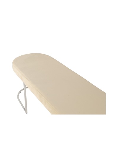 Viego Silver Smooth- Krem Kapitoneli Model Puf & Bench & Koltuk- Oturak-uzun Makyaj Puff-yatak Odası Ucu &önü