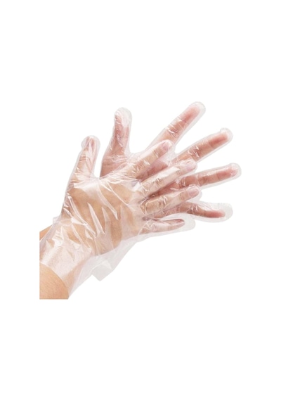 Burpak Hdpe İş Temizlik Tek Kullanımlık Şeffaf Eldiven / Büyük Boy / 100 Adetlik 20 Paket - Koli