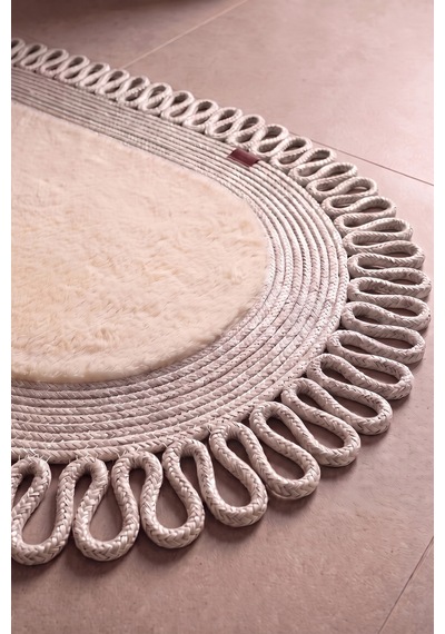 Banyo Paspası Takımı 60x100+40x60 Cm Dış Trikot Bej & Krem